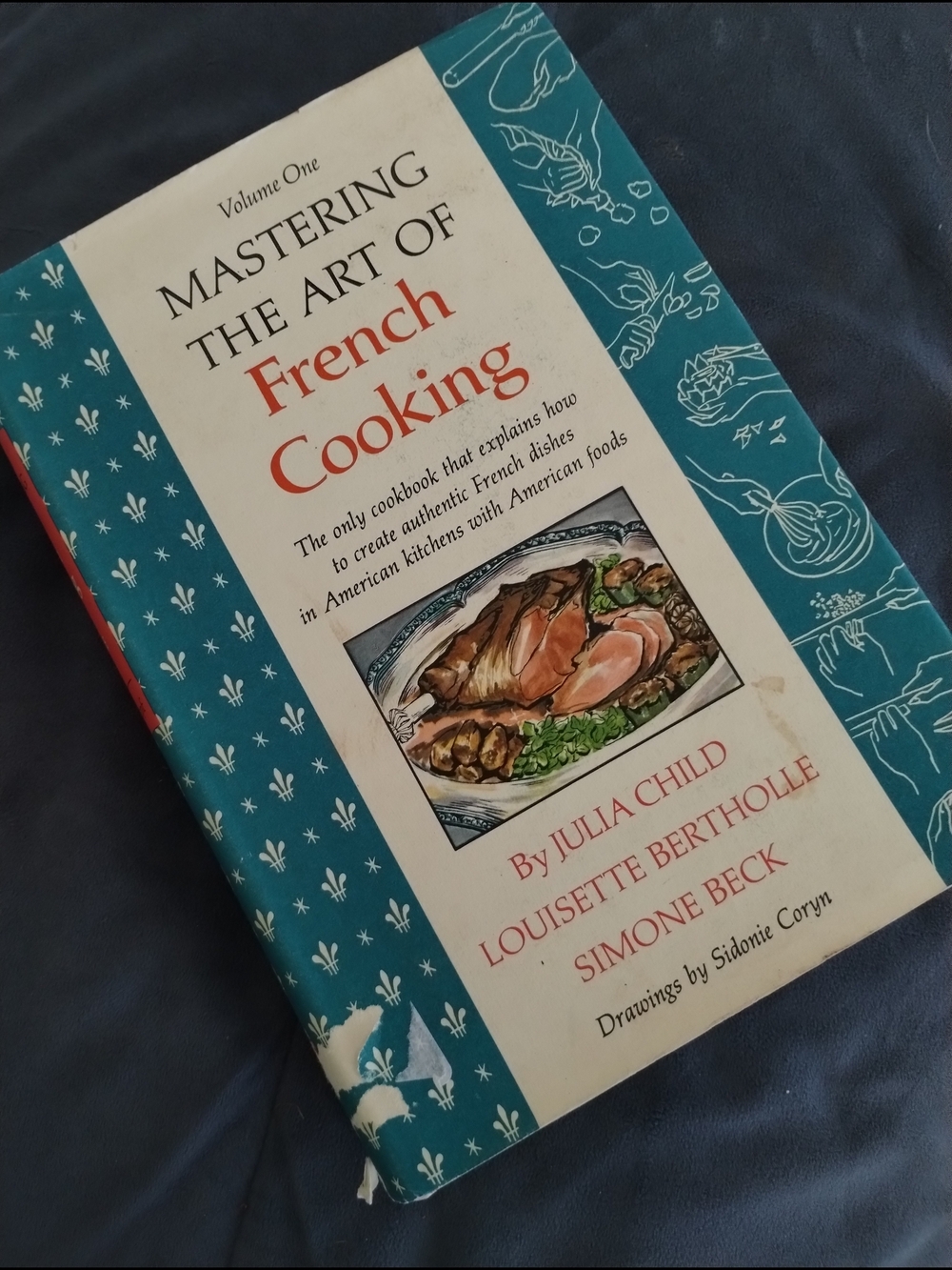 Mastering the Art of French Cooking - Teal and Cream Cookbook